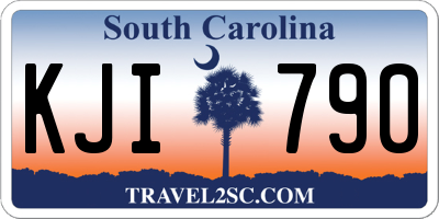 SC license plate KJI790