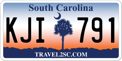 SC license plate KJI791