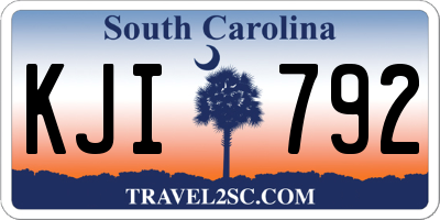 SC license plate KJI792