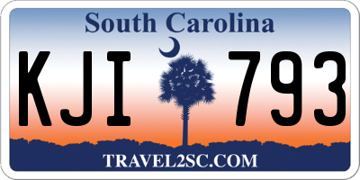 SC license plate KJI793