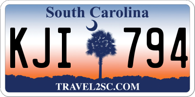 SC license plate KJI794