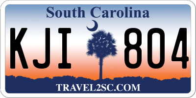 SC license plate KJI804