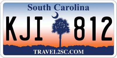SC license plate KJI812