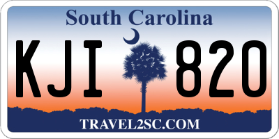 SC license plate KJI820