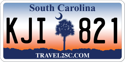 SC license plate KJI821
