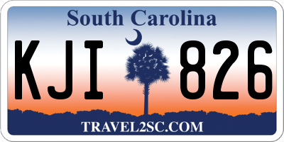SC license plate KJI826