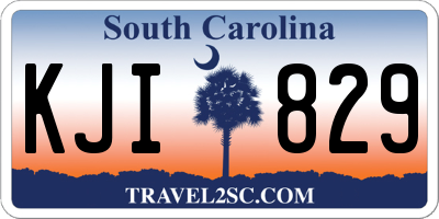 SC license plate KJI829