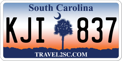 SC license plate KJI837