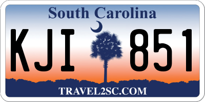 SC license plate KJI851