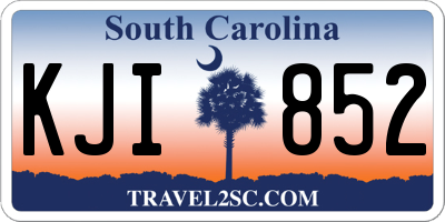 SC license plate KJI852