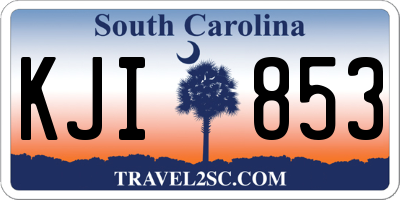 SC license plate KJI853
