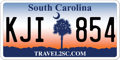SC license plate KJI854
