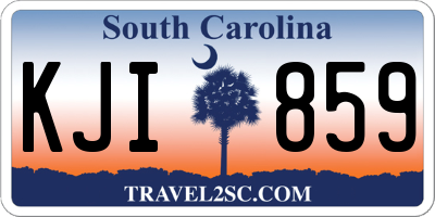 SC license plate KJI859