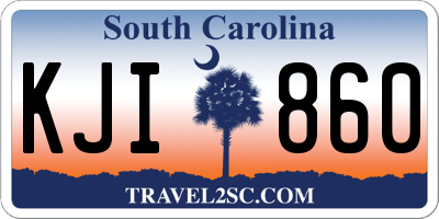 SC license plate KJI860