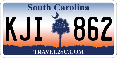 SC license plate KJI862