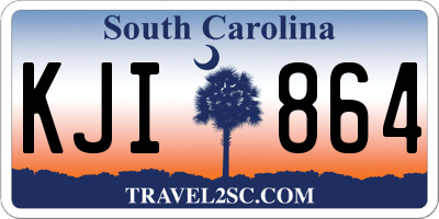 SC license plate KJI864