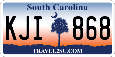 SC license plate KJI868