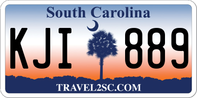 SC license plate KJI889