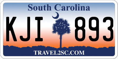 SC license plate KJI893