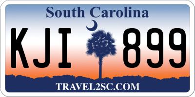 SC license plate KJI899