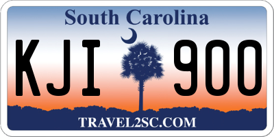 SC license plate KJI900