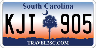 SC license plate KJI905