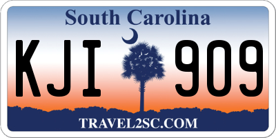 SC license plate KJI909