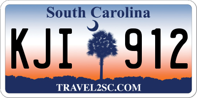 SC license plate KJI912