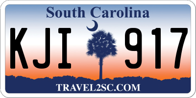 SC license plate KJI917