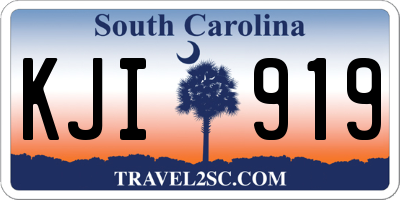SC license plate KJI919