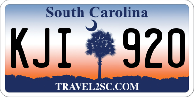 SC license plate KJI920