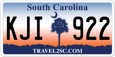 SC license plate KJI922