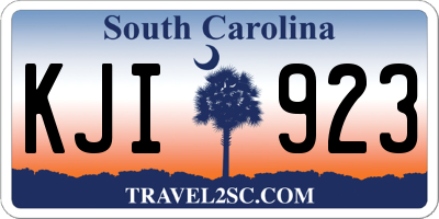 SC license plate KJI923