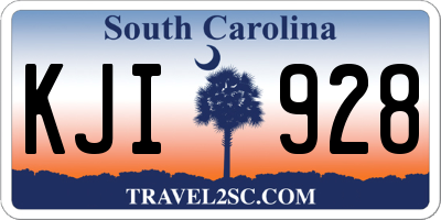 SC license plate KJI928