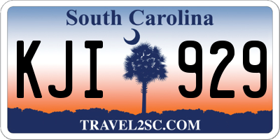 SC license plate KJI929
