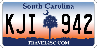 SC license plate KJI942
