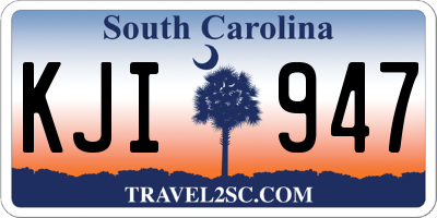 SC license plate KJI947