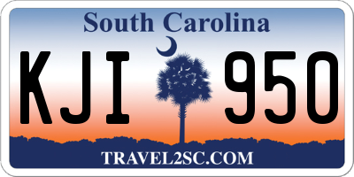 SC license plate KJI950