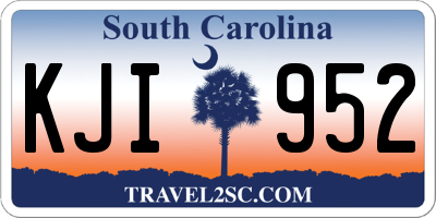SC license plate KJI952