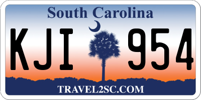 SC license plate KJI954