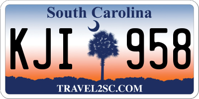 SC license plate KJI958