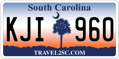 SC license plate KJI960