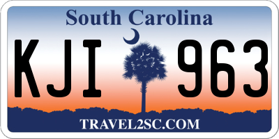 SC license plate KJI963