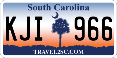 SC license plate KJI966