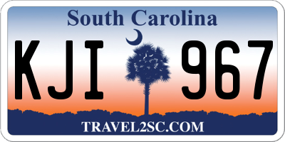 SC license plate KJI967