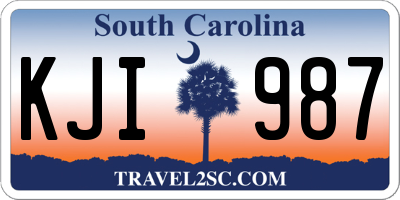 SC license plate KJI987