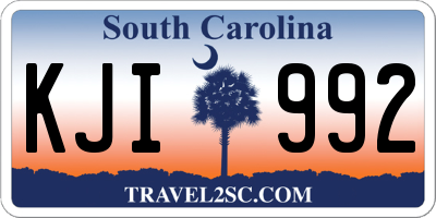 SC license plate KJI992