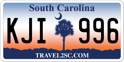 SC license plate KJI996