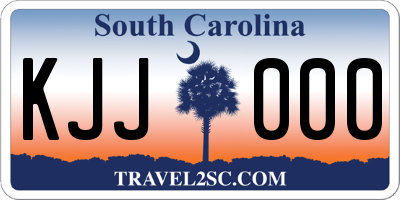 SC license plate KJJ000