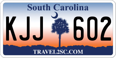 SC license plate KJJ602